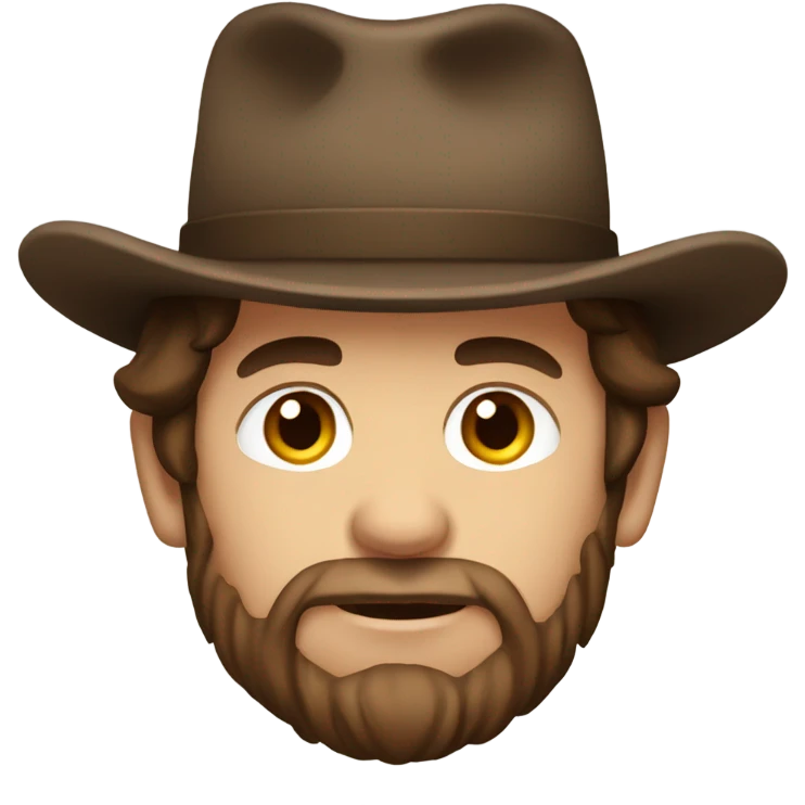 charles Ingalls brown hair and hat emoji