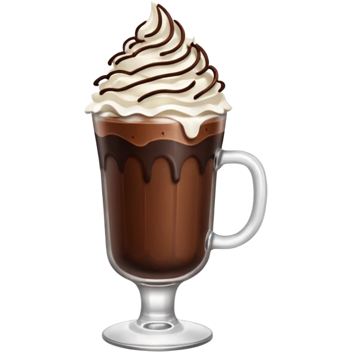 iced chocolate in fancy cup emoji