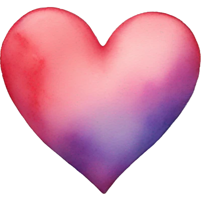 watercolor heart  emoji