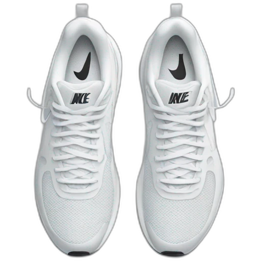 white nike running shoe (only one) emoji