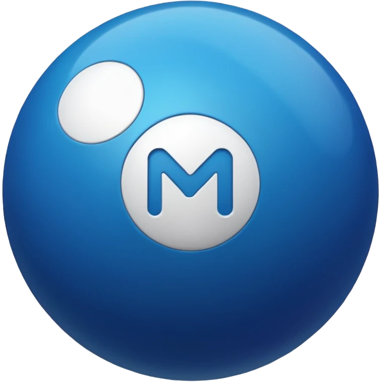 Ball with MB on it emoji