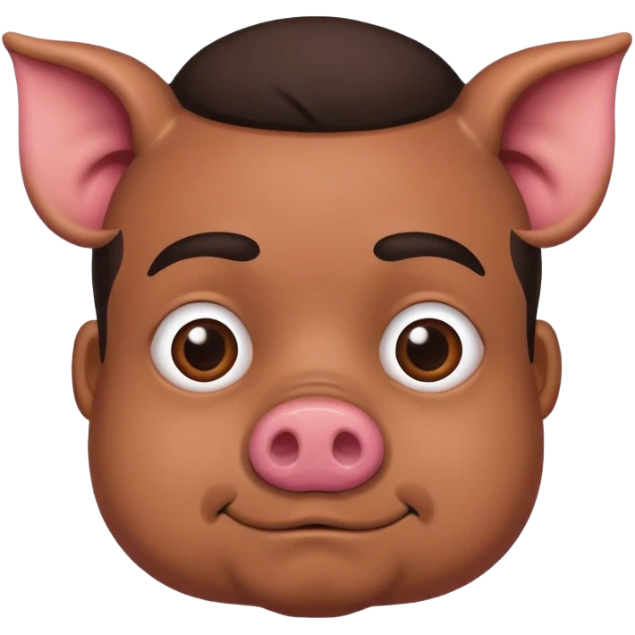 Mexican man with a pig face emoji