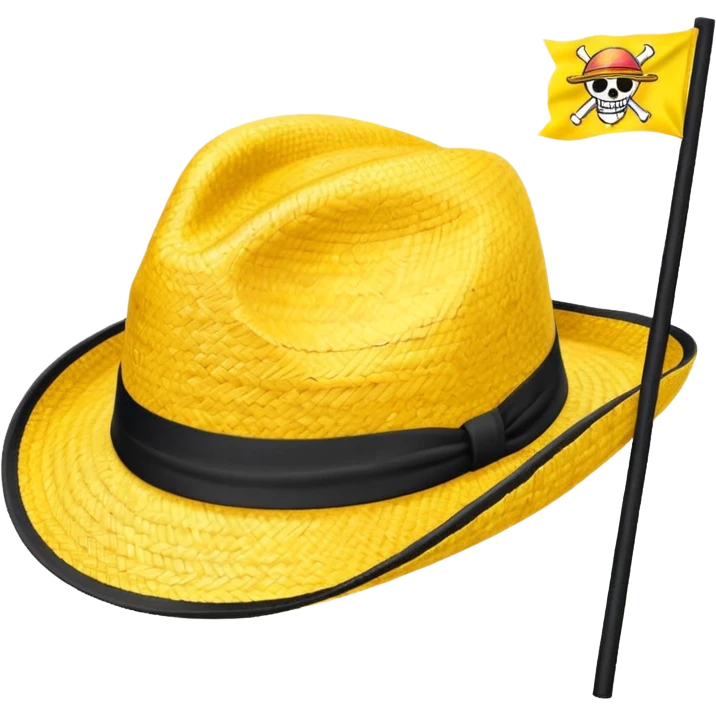 One piece straw hats flag as an emoji emoji