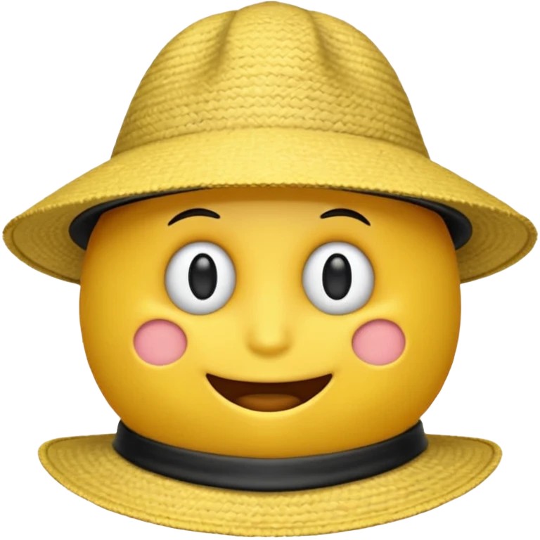 Einen Gelben Emoji mit zauber hut und schwartz weißen zauberstab emoji