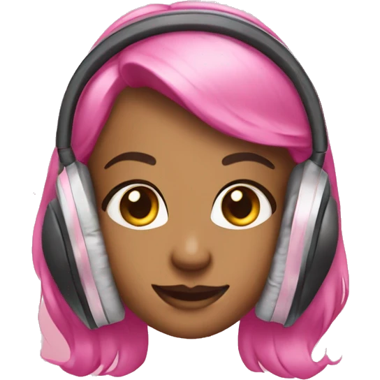 Coquette pink bows on headphones  emoji