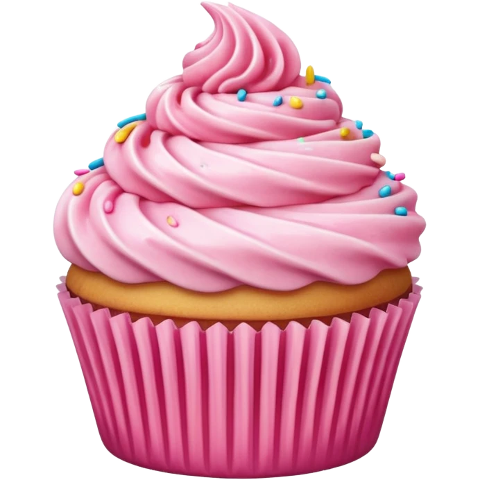 Cupcake with pink icing emoji
