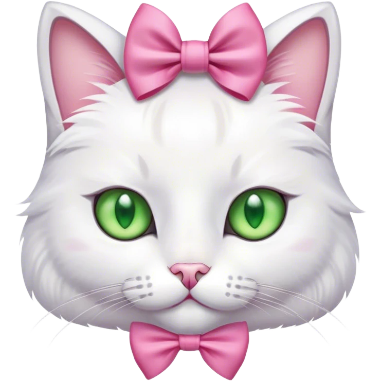 Cat with a pink bow emoji