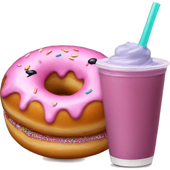 Donut with a smoothie  emoji