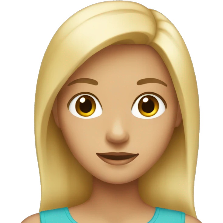 Blonde girl with brown eyes emoji