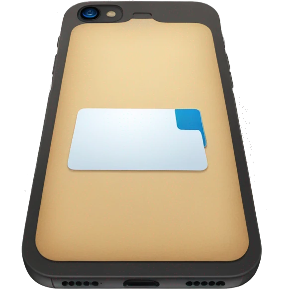 back of iphone with a card hol emoji