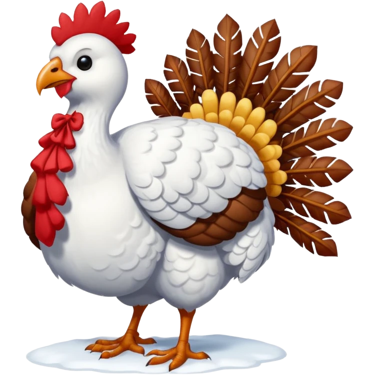 Pretty snow turkey emoji