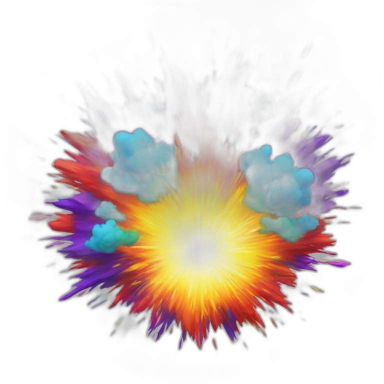 colorful explosion emoji