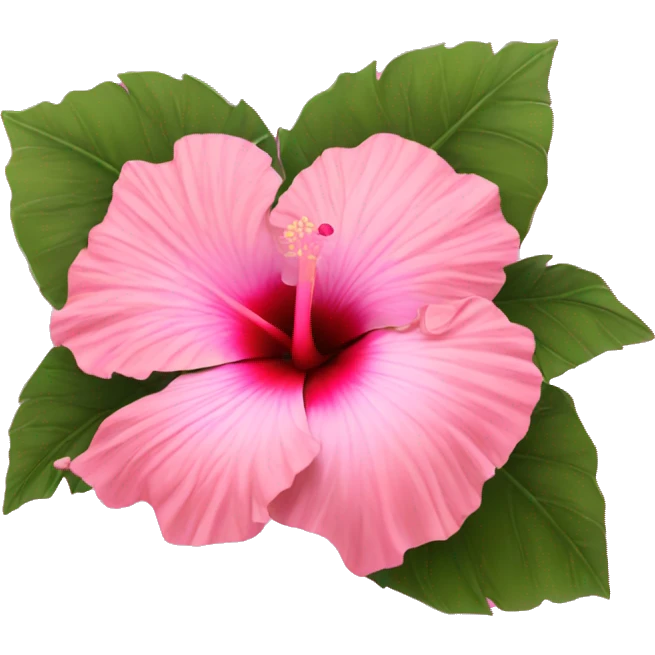 pink hibiscus flower emoji