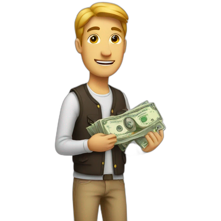 guy with money emoji