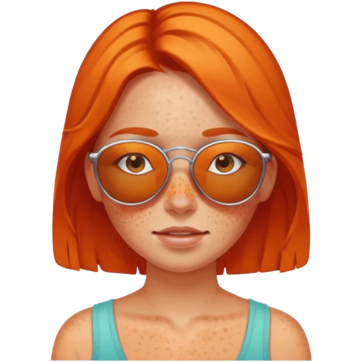 sunburned girl with sunglasses emoji emoji