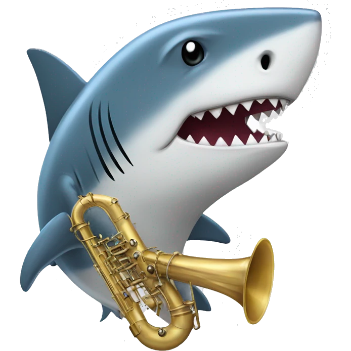 shark with saxofone emoji