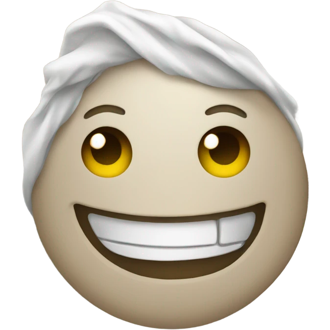 Happy face after finishing cleaning emoji