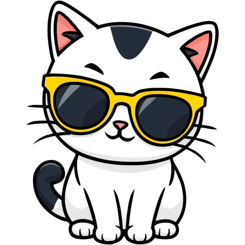 Cat with sunglasses emoji