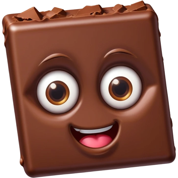  chcolorful ocolate bar with eyes and mouth looking at the camera emoji