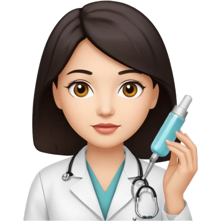 Врач косметолог темний цвет волос emoji