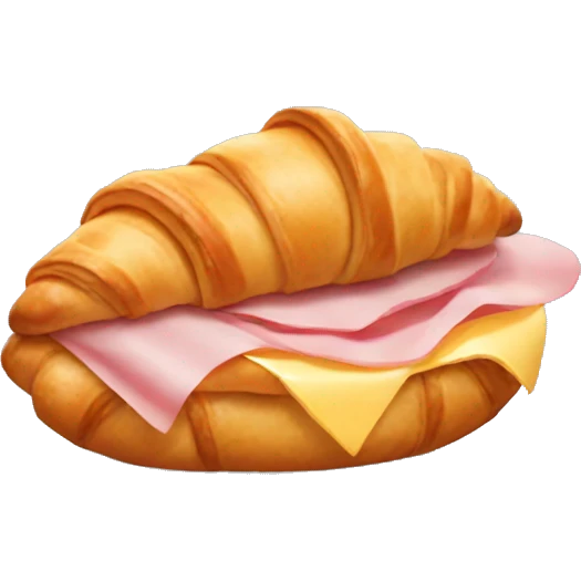 croissant with ham and cheese emoji