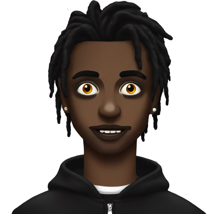 Playboi carti with vampire makeup on  emoji