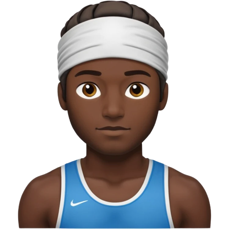 Male Athlete wear headband emoji