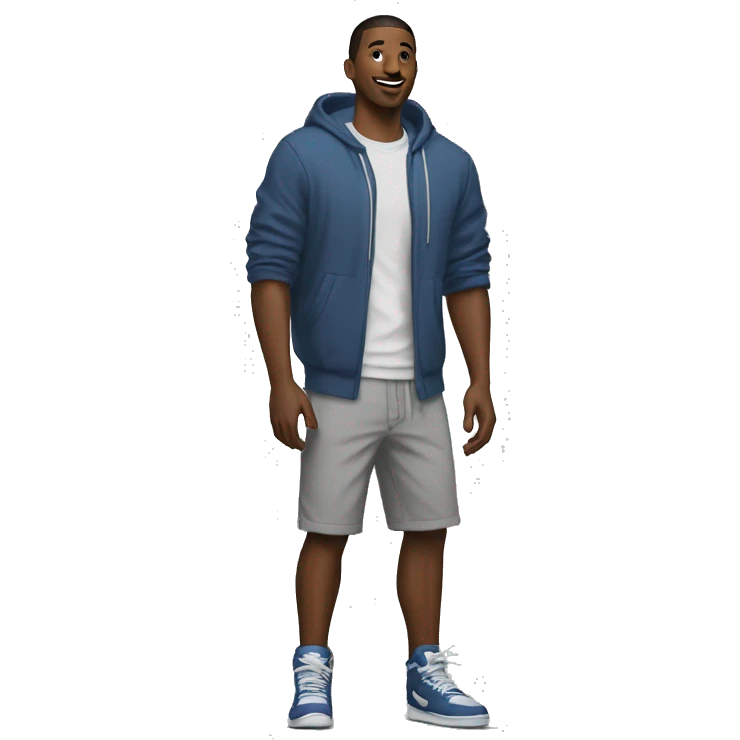 Man con ropa jordan puesta  emoji