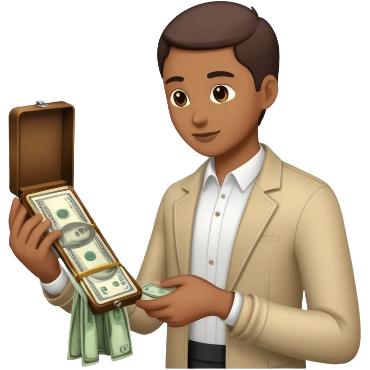 money being exchanged for clothes emoji