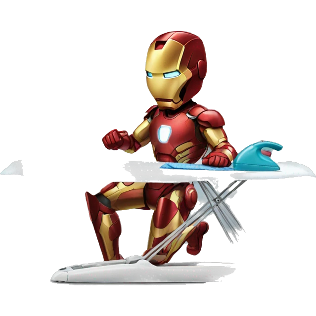 ironman ironing clothes emoji