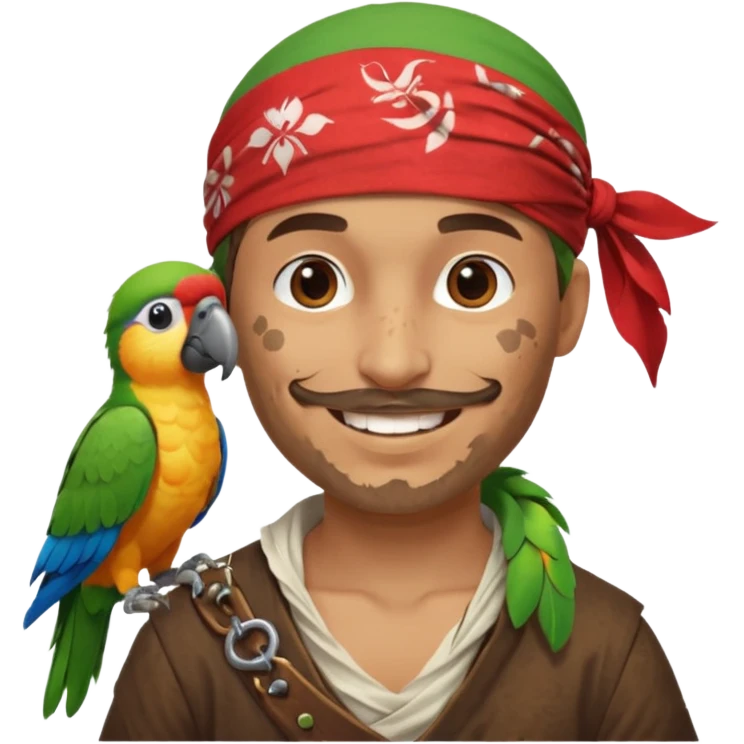pirate and parrot emoji