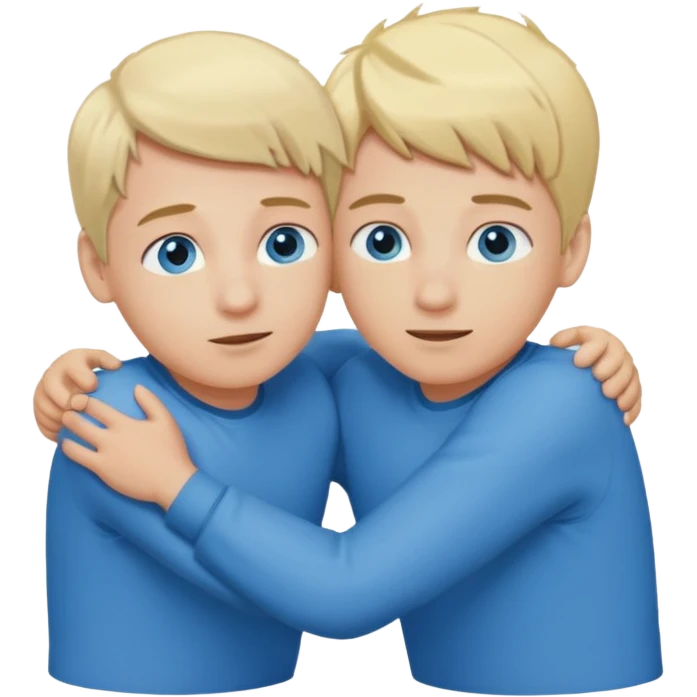 full body boy blue eyes blonde hair crawling hug other full body boy blue eyes blonde hair emoji