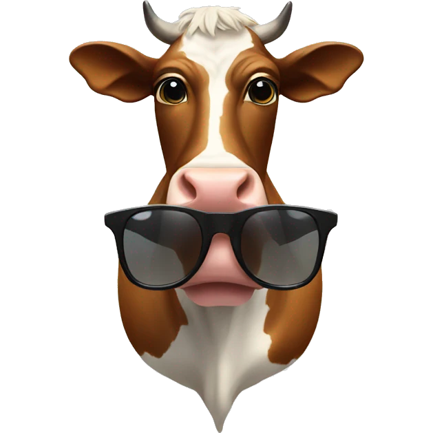 Cow with sunglasses emoji