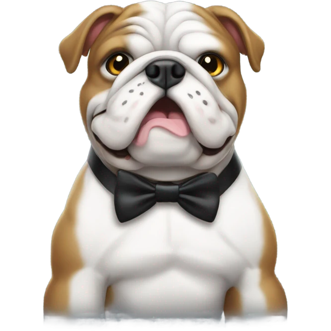 Bulldog with tuxedo emoji