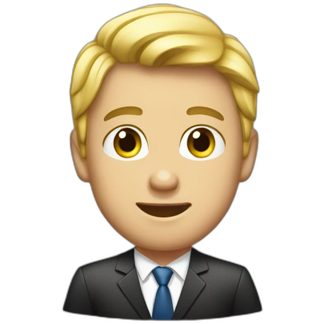 young blon male sportiv politician emoji