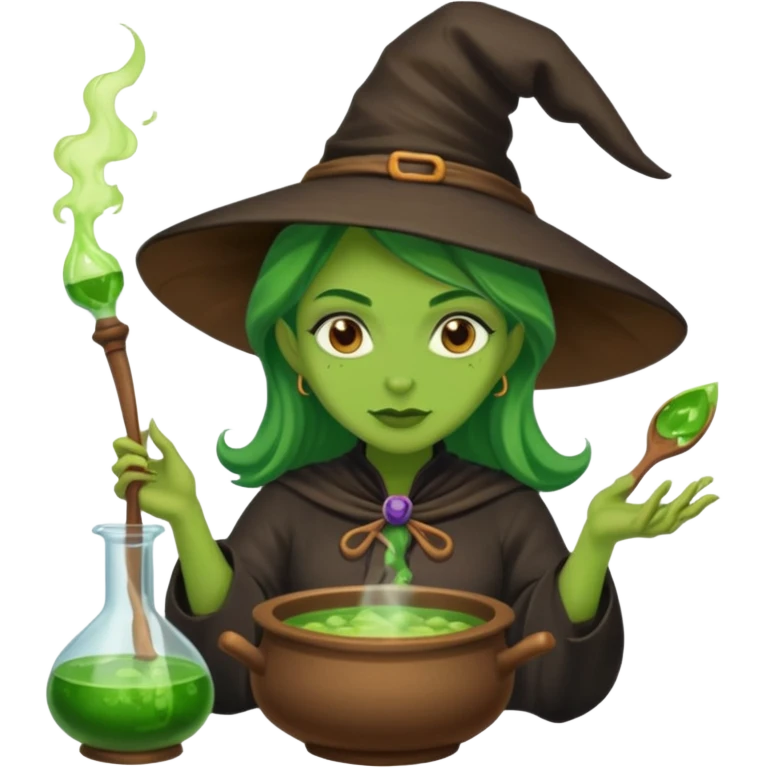 green witch cooking potion emoji