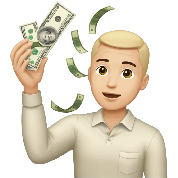 Guy throwing money emoji