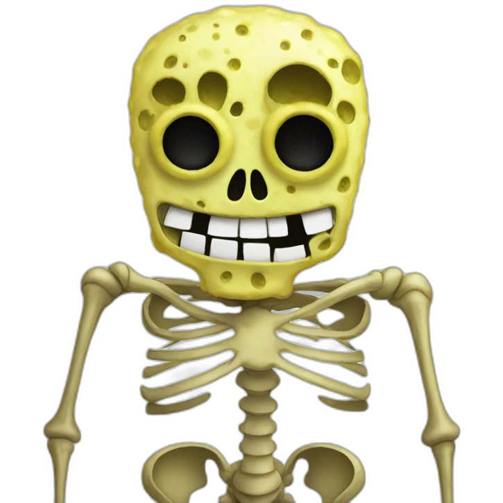 spongebob as skeleton emoji