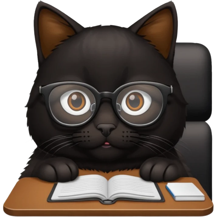 black cat office emoji