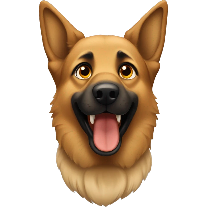 Flying German Shepard dog  emoji