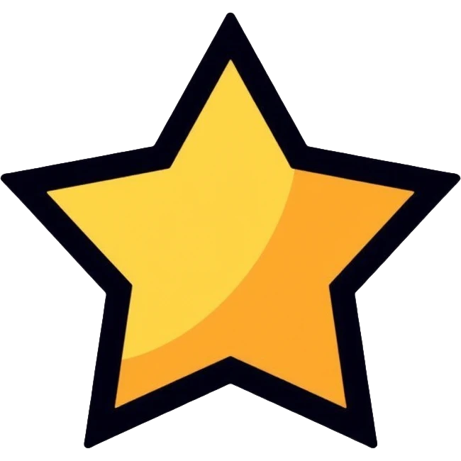aesthetic star with clean lines emoji