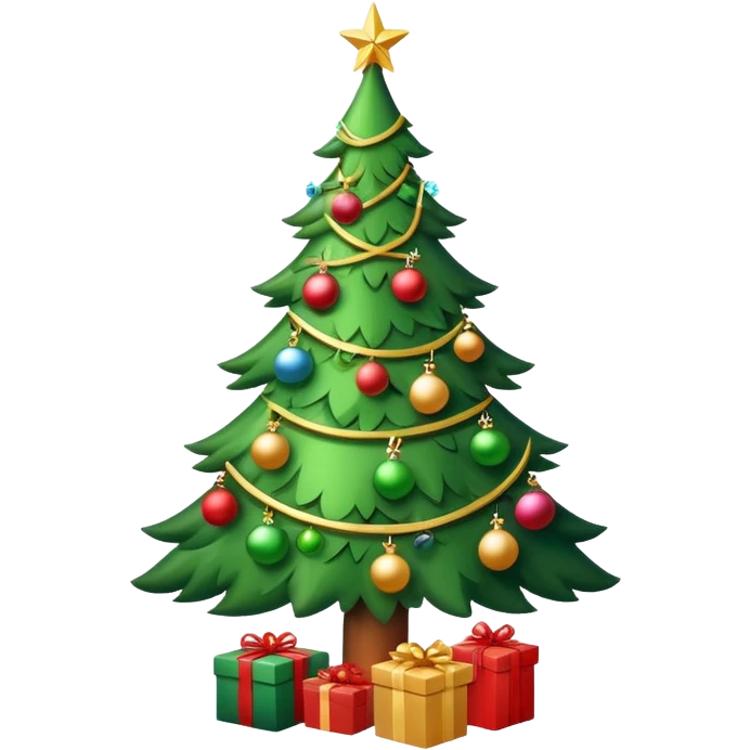 Christmas tree being decorated emoji
