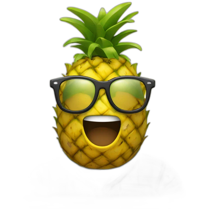 Gros ananas avec lunettes emoji