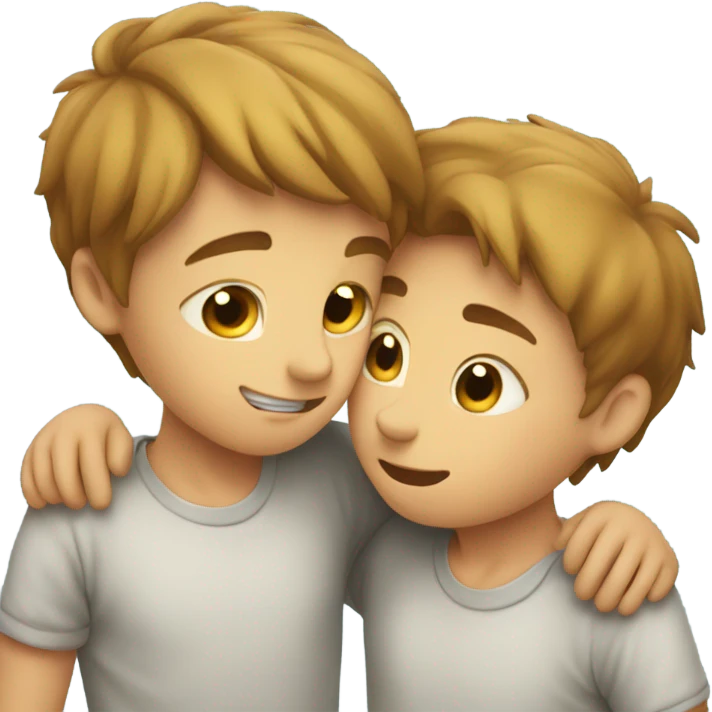 Two boys kissing emoji