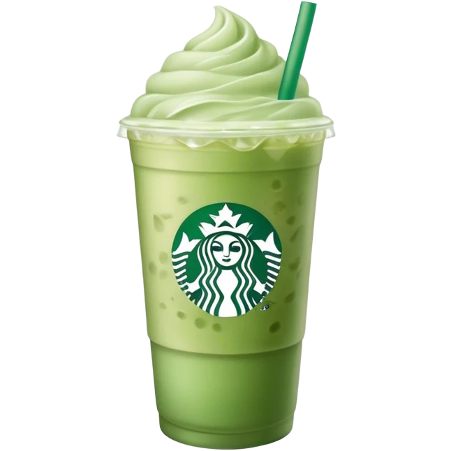 iced pastel green matcha coffee starbucks emoji