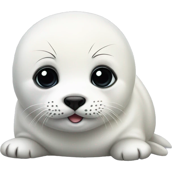 baby harp seal white emoji