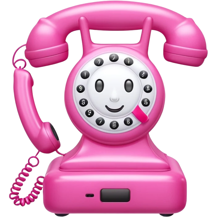 KAWAII rococo pink INFLATABLE phone SCULPTURE  emoji