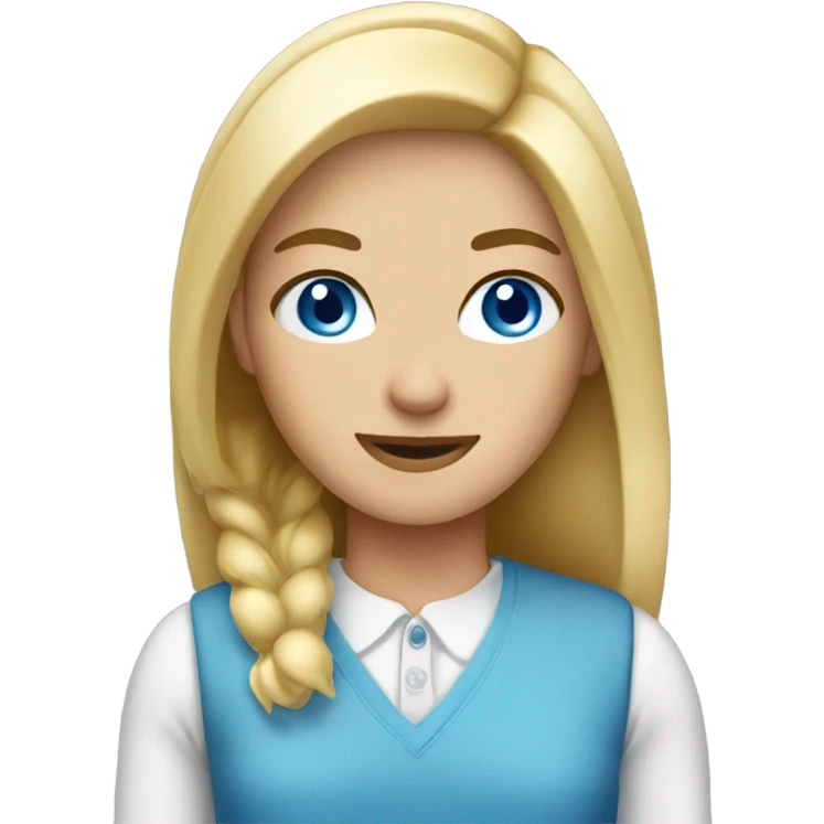 blonde, blue-eyed retail clerk emoji