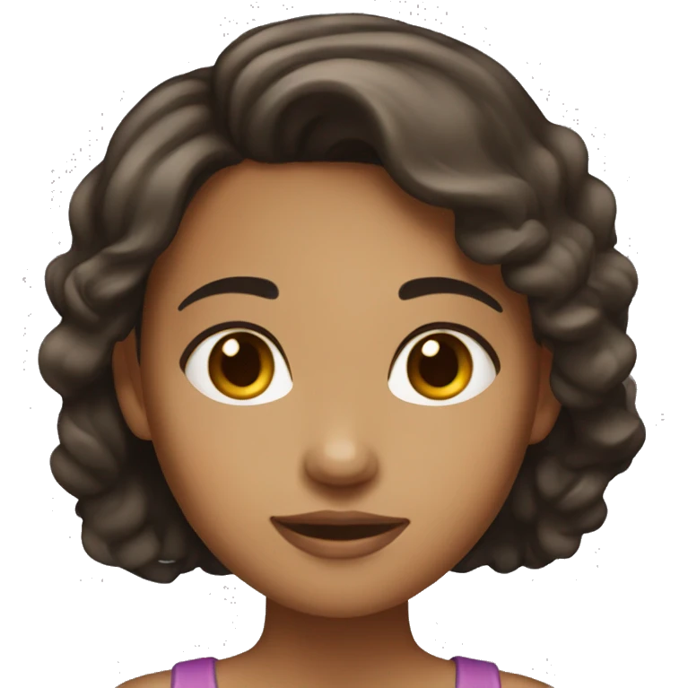 girl with tan skin and dark brown hair emoji