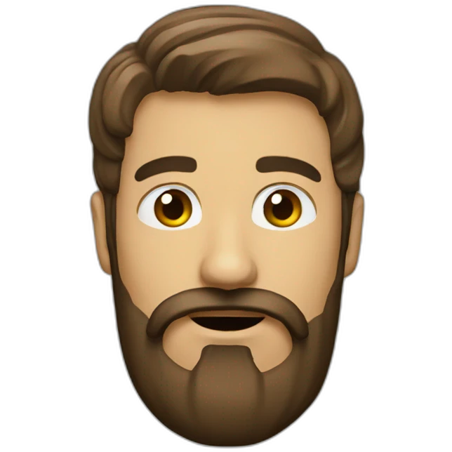 Man padlock beard slant view emoji